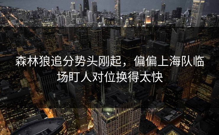 森林狼追分势头刚起，偏偏上海队临场盯人对位换得太快