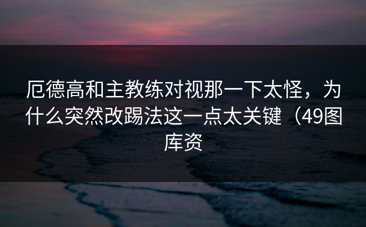 厄德高和主教练对视那一下太怪,为什么突然改踢法这一点太关键(49图库资 厄德高和主教练对视那一下太怪,为什么突然改踢法这一点太关键(49图库资